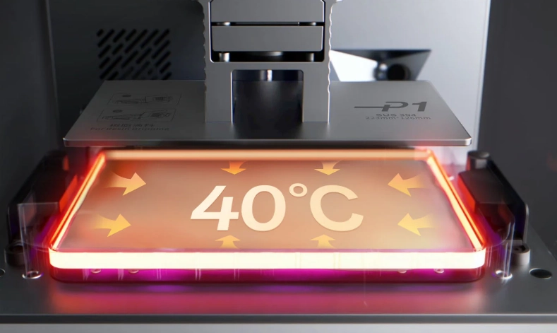 Calefactado de resina