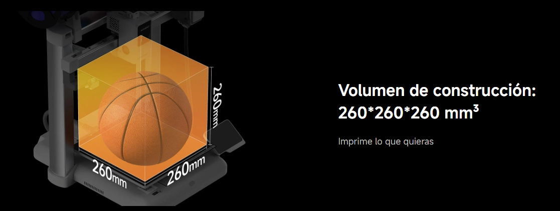 Volumen de 260x260x260mm