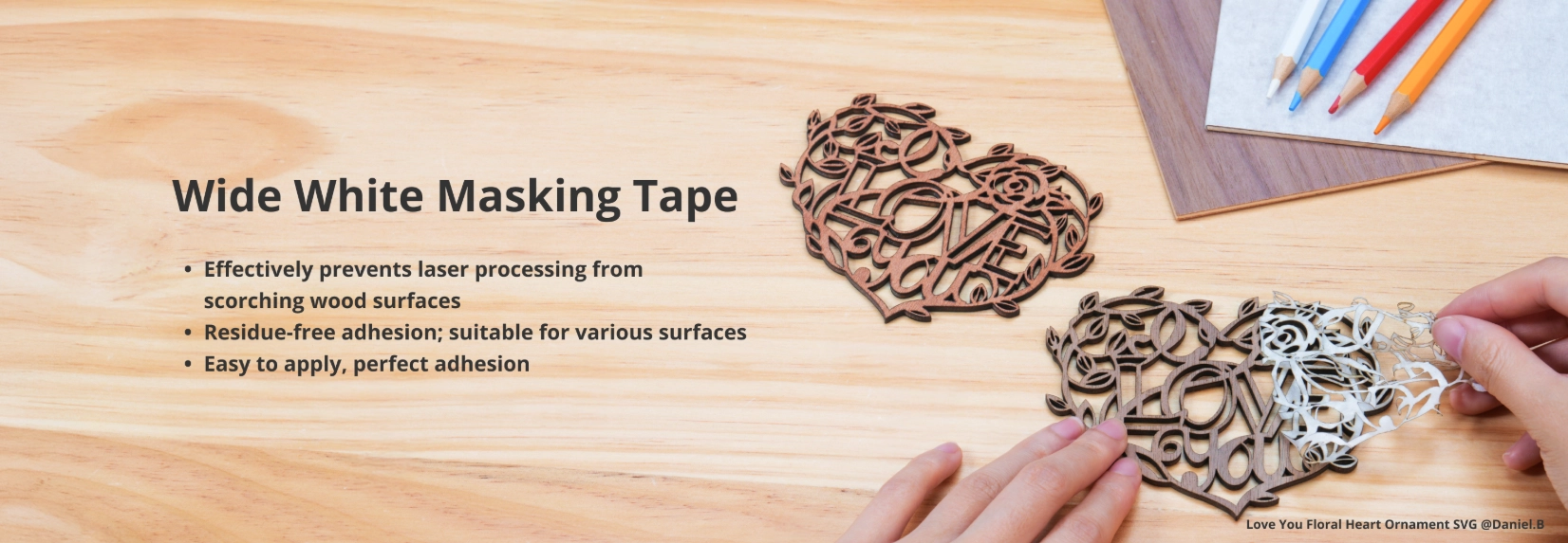 Wide white masking tape